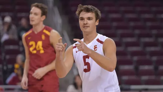 USC Men's Volleyball beats the visiting Princeton Tigers at Galen Center on January 2nd, 2018.