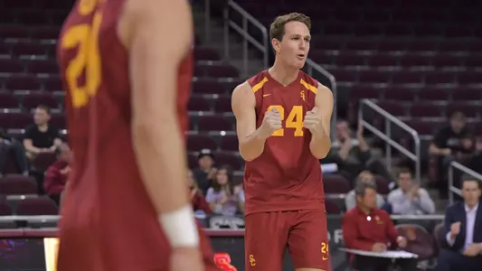 USC Men's Volleyball beats the visiting Princeton Tigers at Galen Center on January 2nd, 2018.