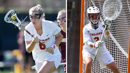 2018 Pac-12 All-Academic Lacrosse Gussie Johns and Jackie Gilbert