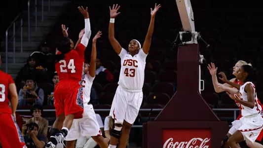 Thaddesia Southall as a USC Trojans women's basketball player