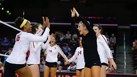 Trojans win and celebrate at Galen Center
