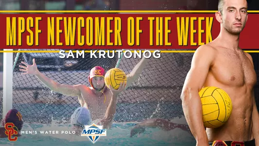 Freshman goalie Sam Krutonog was named the MPSF Newcomer of the Week on Sept. 17.