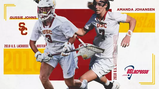 Amanda Johansen and Gussie Johns US National Team graphic