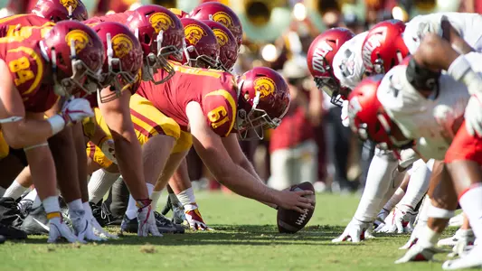 USC Trojans snapper Jake Olson vs. UNLV Rebels
