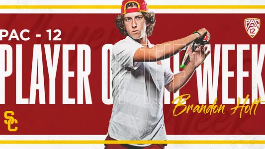 Brandon Holt was named Pac-12 Player of the Week on January 29, 2019