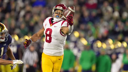 USC Trojans Football receiver Amon-Ra St. Brown vs. Notre Dame Fighting Irish