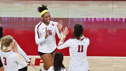 Khalia Lanier celebrating