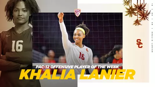 Khalia Lanier Pac-12 Player of the Week graphic
