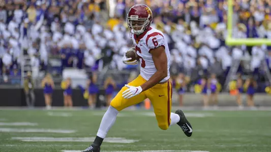 Michael Pittman takes off with the ball in search of the end zone.