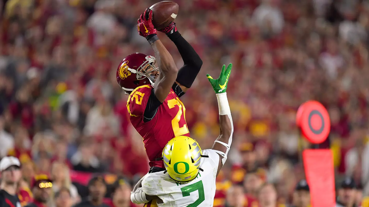 USC Trojans Football receiver Tyler Vaughns vs. Oregon Ducks