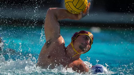 Sam Slobodien takes aim from two-meters.