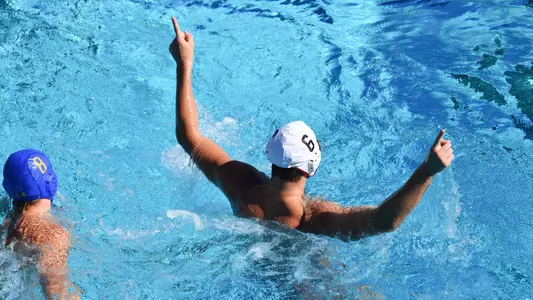 Marin Dasic cheers after one of his three goals scored at UCLA