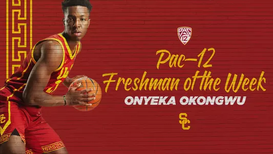 Onyeka Okongwu Freshman of the Week Graphic