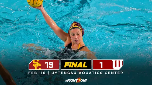 Bayley Weber takes aim in a game at Uytengsu Aquatics Center