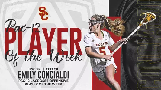 Emiyl Concialdi Pac-12 Lacrosse Offensive Player of the Week graphic