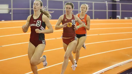 Chloe Berry running indoors