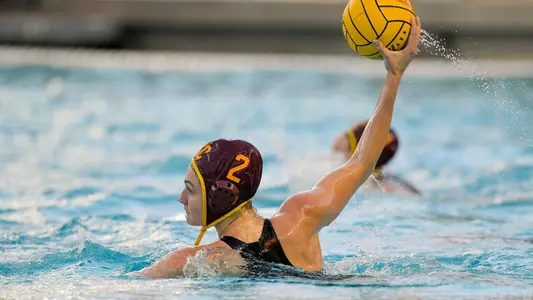 Maud Megens takes aim during an exhibition match vs. China
