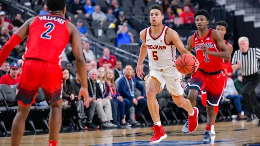 Derryck Thornton brings ball up court