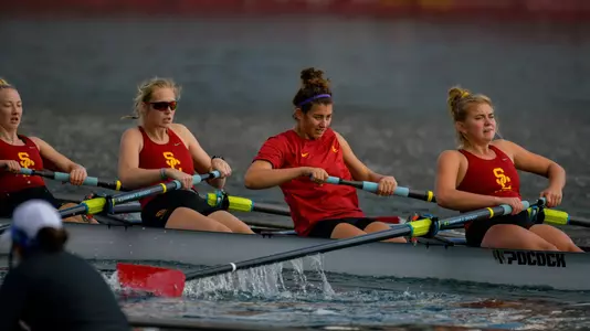 USC Women's Rowing racing in San Pedro, Calif.