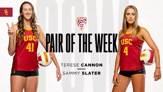 Pac-12 Beach Volleyball Pair of the Week (Terese Cannon and Sammy Slater)