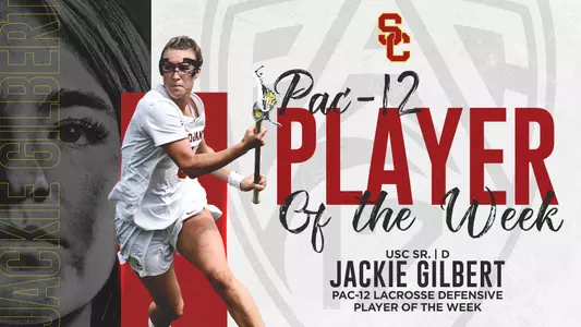 Jackie Gilbert Pac-12 Defensive Player of the Week graphic