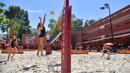 USC beach volleyball in action against Arizona State