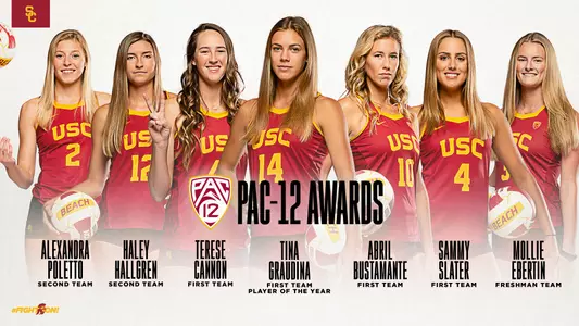 2019 USC beach volleyball Pac-12 Awards