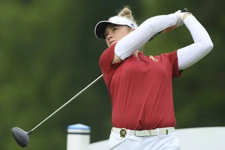Teams participate in the third round of the 2019 NCAA Women's National Golf Championship at the Blessings Golf Club on Monday, May 20, 2019 in Fayetteville, Arkansas.