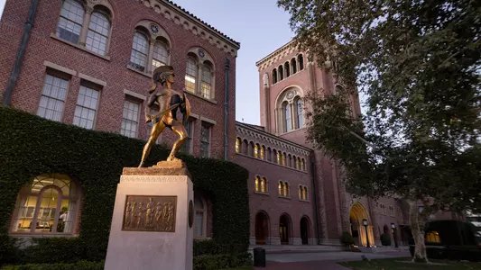 Tommy Trojan statue at the University of Southern California (USC) campus
