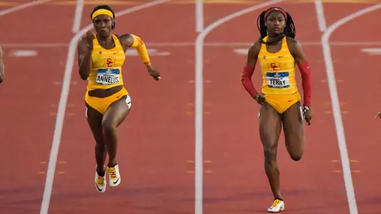 Annelus and Terry sprinting