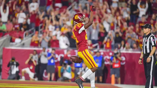 USC Trojans wide receiver Tyler Vaughns touchdown vs. Stanford Cardinal