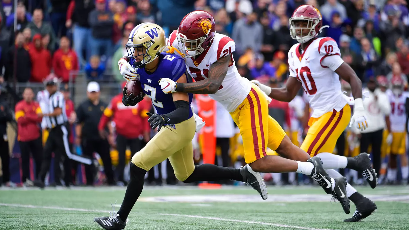 USC Trojans Football safety Isaiah Pola-Mao vs. Washington Huskies
