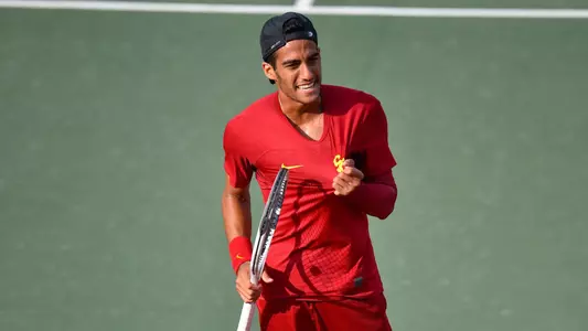 Daniel Cukierman celebrates a singles win