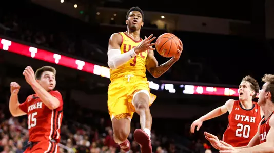 Elijah Weaver layup against Utah