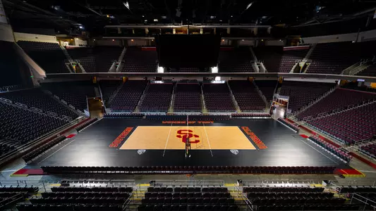 New Volleyball Court at USC Trojans' Galen Center