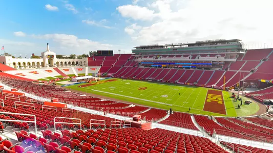 United Airlines Field at Los Angeles Memorial Coliseum for USC Trojans Football game