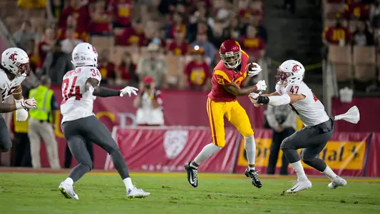USC Trojans Football receiver Tyler Vaughns vs. Washington State Cougars
