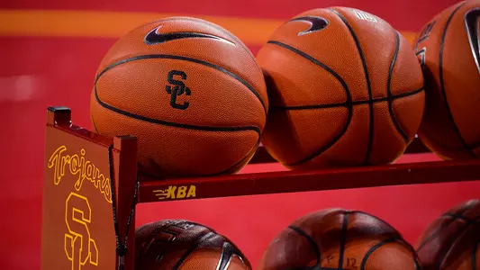 USC Trojans Nike basketball rack at Galen Center