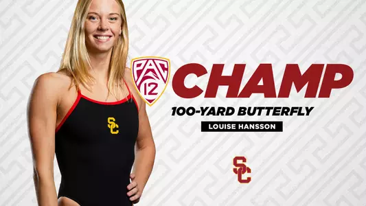 Louise Hansson 100y Fly Pac-12 Champion