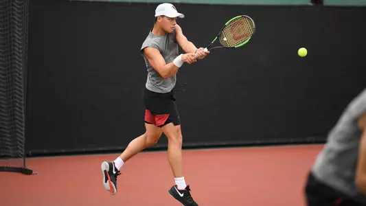 Bradley Frye rips a backhand at Marks Stadium.