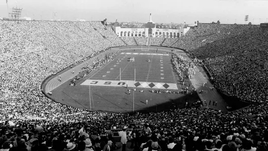 Vintage Los Angeles Memorial Coliseum for a USC Trojans Football game