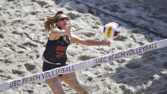 Ariyana Kim attacks the ball