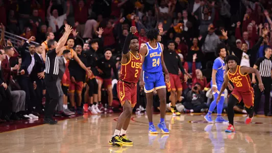 USC Trojans Basketball guard Jonah Mathews hits game-winner against UCLA