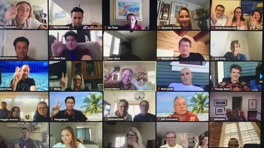 USC swim and dive team banquet on zoom.