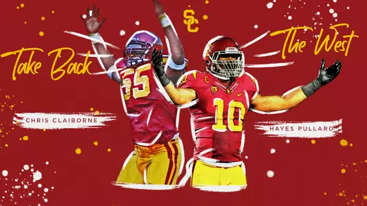 New USC Trojans Football quality control assistant coaches Chris Claiborne and Hayes Pullard