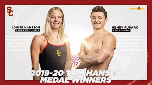usc men's swim and dive hansen medal winners