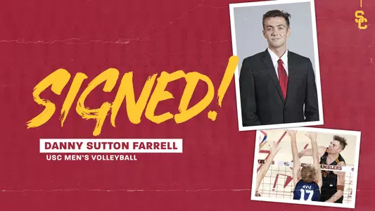 usc trojans men's volleyball signed farrell