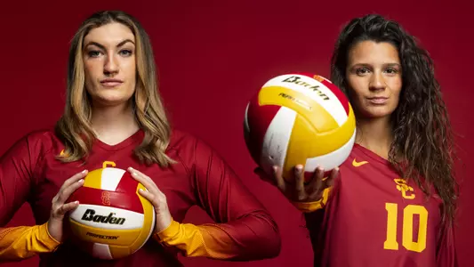Brooke Botkin and Raquel Lázaro blended graphic for Pac-12 preseason all-conference release