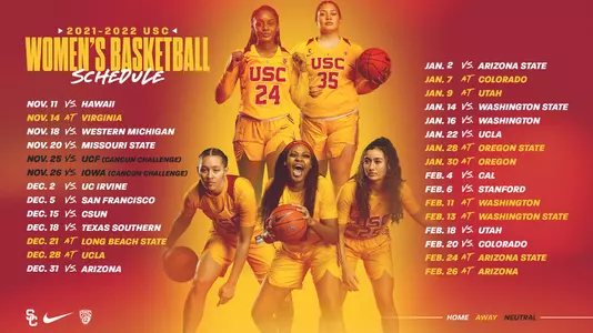 2021-22 women's basketball schedule