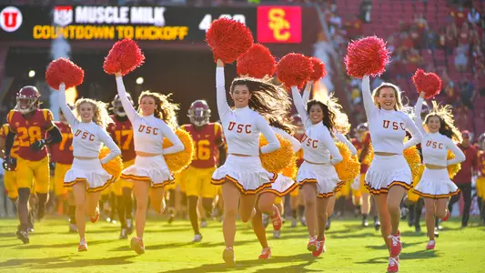 Song Girls at a USC Trojans Football game